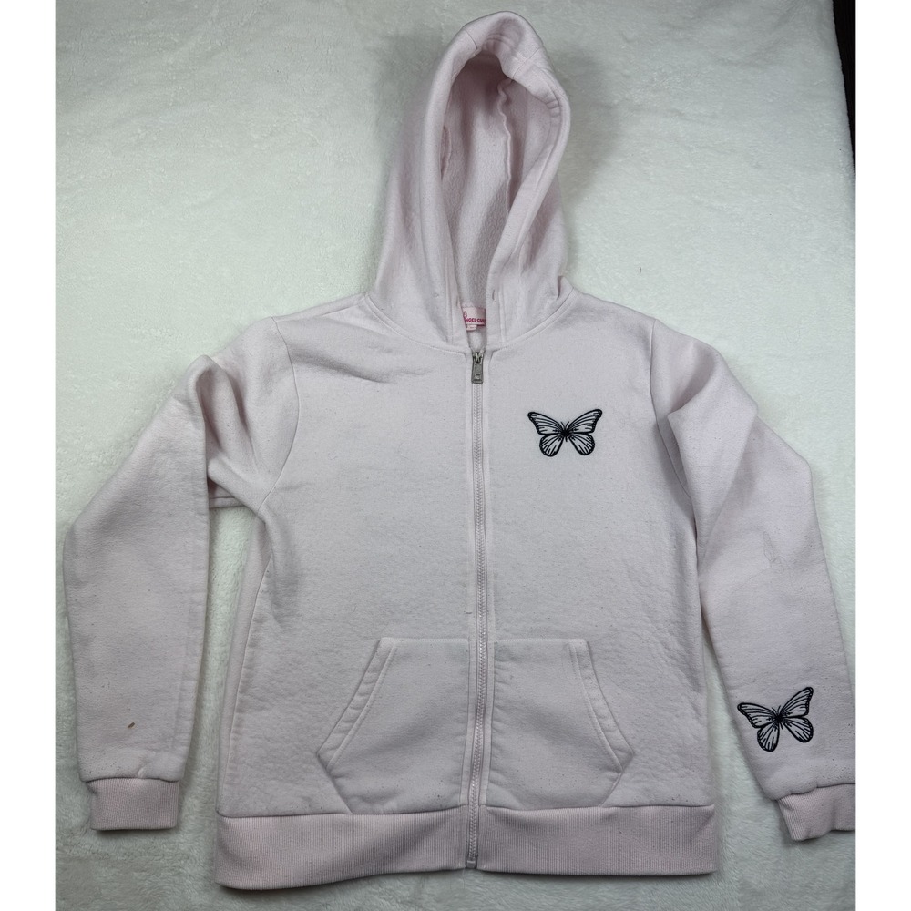 Angel Cult Pink Butterfly Keep Growing Full Zip Hoodie Medium